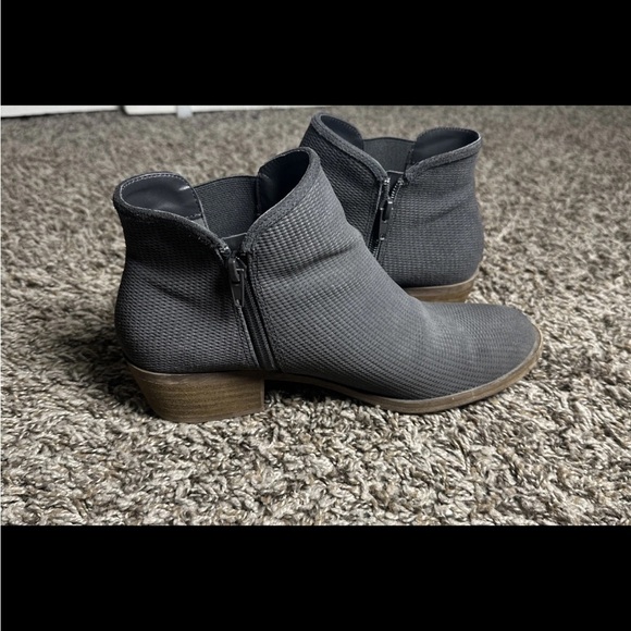 Kensie Women's Gerona Ankle Boots Size 7.5 Dark Gray Side Zipper Cowboy Western - Picture 9 of 11